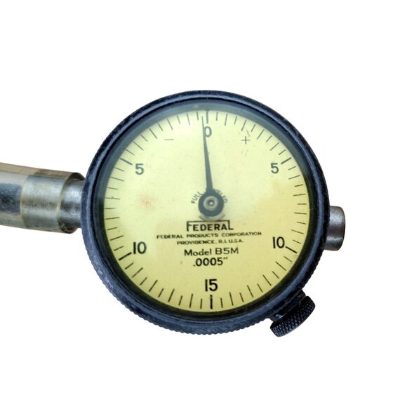 Vintage Federal Dial Indicator Model B5M Precision Gauge Full Jeweled With Arm - Picture 2 of 10
